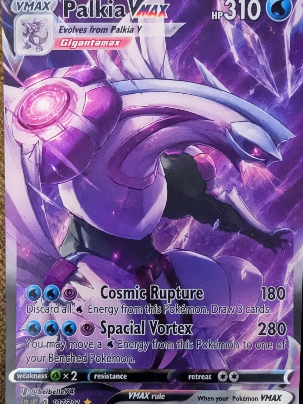 Palkia VMAX Gigantamax Card - Purple